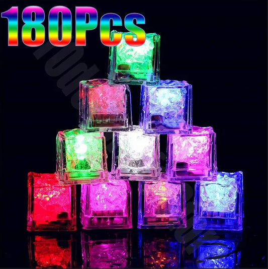 Waterproof Led Ice Cube Multi Color Flashing Glow in The Dark Light Up for Bar Club Drinking Party Wine Decoration